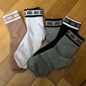 UGG women’s Casual Socks - White, Gray, Black, and Tan